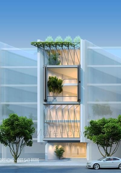 Thiết kế ngoại thất kiến trúc nhà phố - Chị Hằng Lạc Long Quân