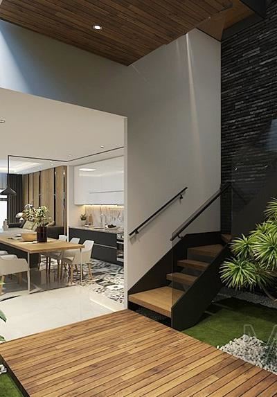 Thiết kế kiến trúc nhà phố Vincom - Rạch giá Kiên Giang